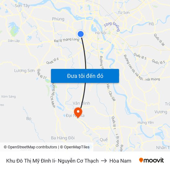 Khu Đô Thị Mỹ Đình Ii- Nguyễn Cơ Thạch to Hòa Nam map