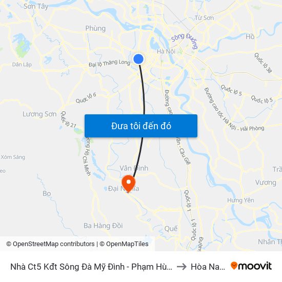 Nhà Ct5 Kđt Sông Đà Mỹ Đình - Phạm Hùng to Hòa Nam map