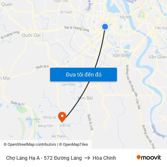 Chợ Láng Hạ A - 572 Đường Láng to Hòa Chính map