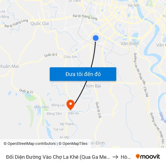 Đối Diện Đường Vào Chợ La Khê (Qua Ga Metro La Khê) - 405 Quang Trung (Hà Đông) to Hòa Chính map