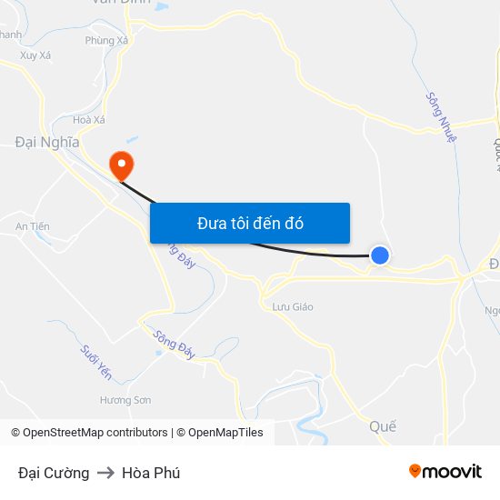 Đại Cường to Hòa Phú map