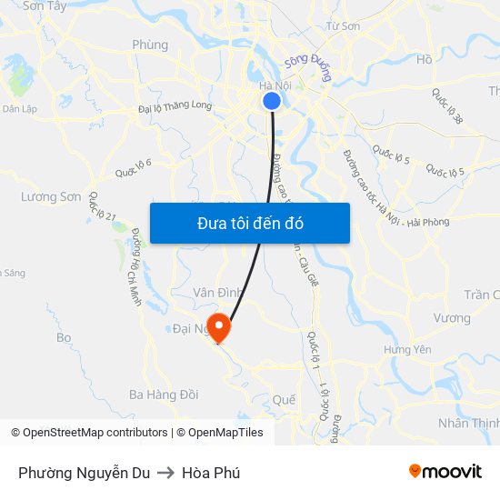 Phường Nguyễn Du to Hòa Phú map