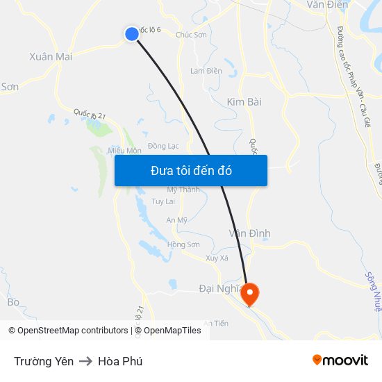 Trường Yên to Hòa Phú map