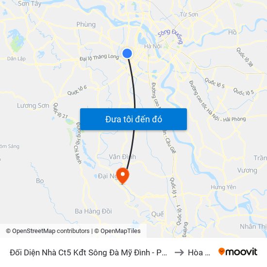Đối Diện Nhà Ct5 Kđt Sông Đà Mỹ Đình - Phạm Hùng to Hòa Phú map