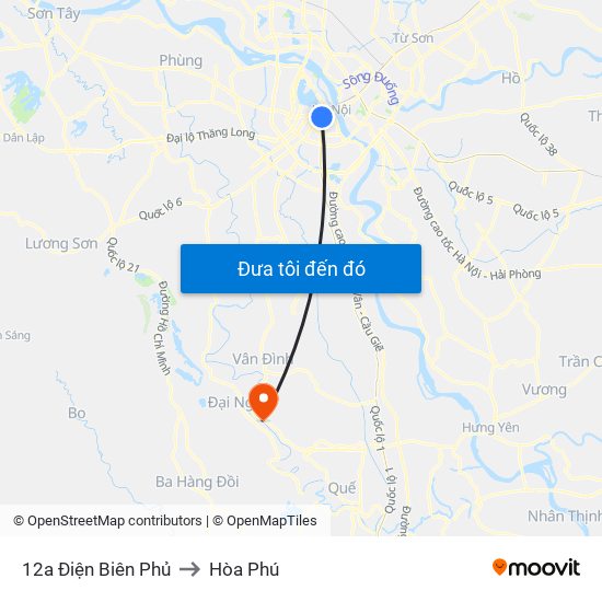 12a Điện Biên Phủ to Hòa Phú map