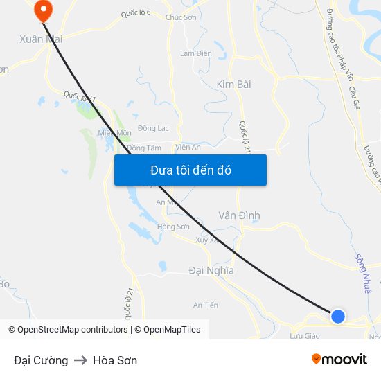 Đại Cường to Hòa Sơn map