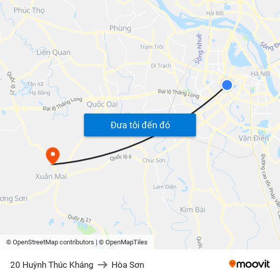 20 Huỳnh Thúc Kháng to Hòa Sơn map