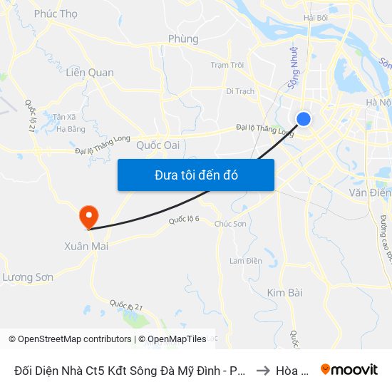 Đối Diện Nhà Ct5 Kđt Sông Đà Mỹ Đình - Phạm Hùng to Hòa Sơn map