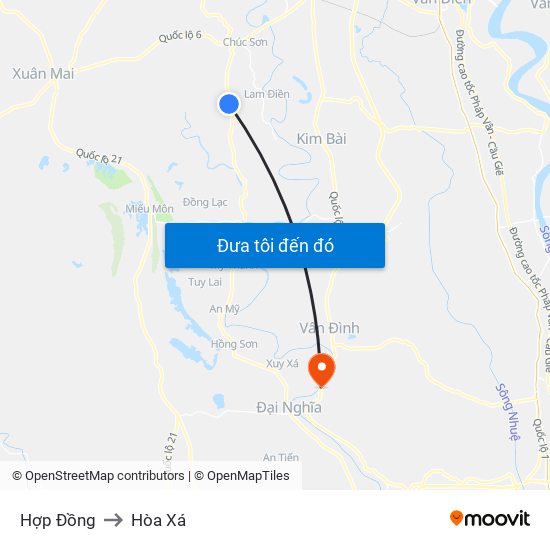 Hợp Đồng to Hòa Xá map