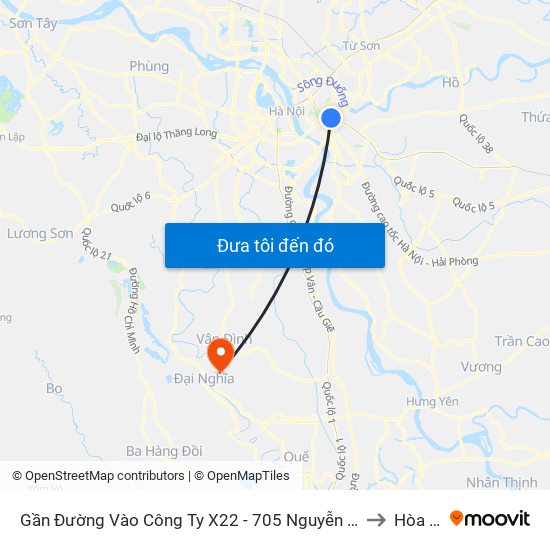 Gần Đường Vào Công Ty X22 - 705 Nguyễn Văn Linh to Hòa Xá map