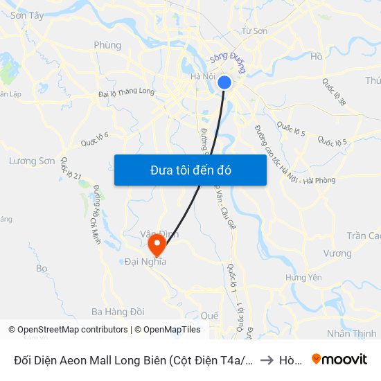 Đối Diện Aeon Mall Long Biên (Cột Điện T4a/2a-B Đường Cổ Linh) to Hòa Xá map