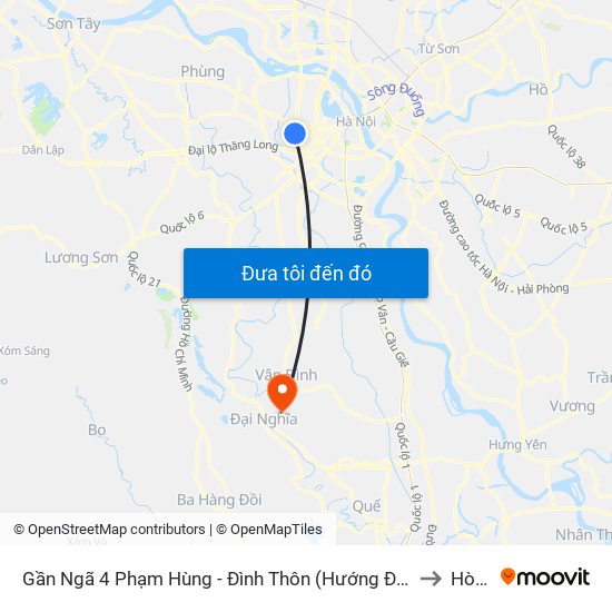 Gần Ngã 4 Phạm Hùng - Đình Thôn (Hướng Đi Khuất Duy Tiến)-Cột Sau to Hòa Xá map