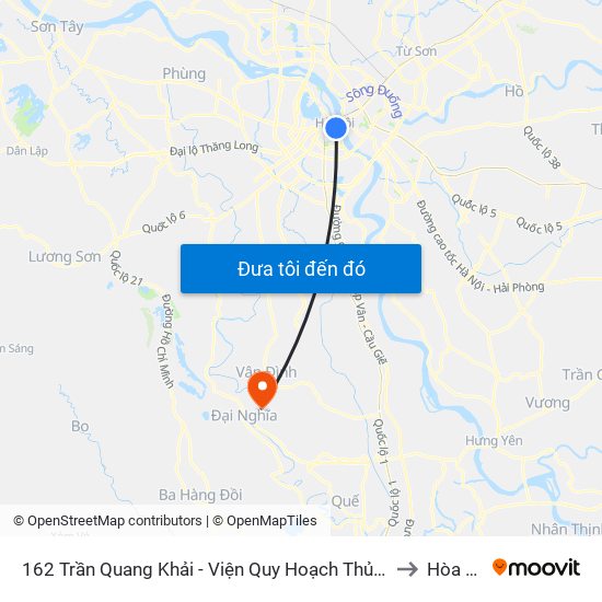 162 Trần Quang Khải - Viện Quy Hoạch Thủy Lợi to Hòa Xá map