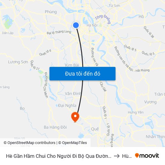 2b Phạm Văn Đồng to Hùng Tiến map