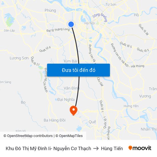 Khu Đô Thị Mỹ Đình Ii- Nguyễn Cơ Thạch to Hùng Tiến map