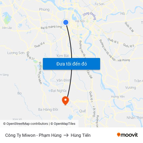 Bệnh Viện Đa Khoa Y Học Cổ Truyền - 6 Phạm Hùng to Hùng Tiến map