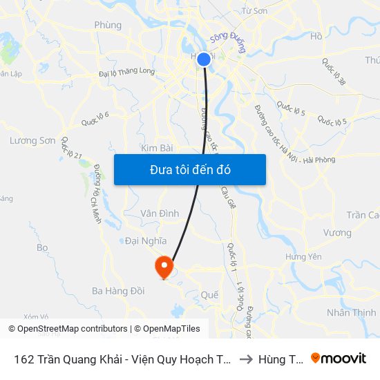 162 Trần Quang Khải - Viện Quy Hoạch Thủy Lợi to Hùng Tiến map