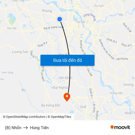 (B) Nhổn to Hùng Tiến map