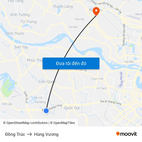 Đồng Trúc to Hùng Vương map