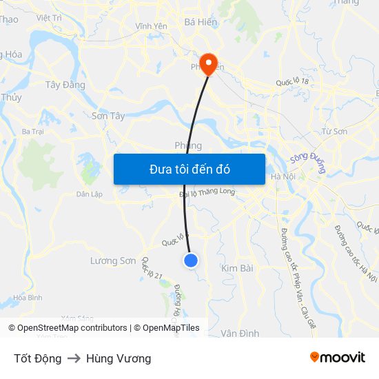 Tốt Động to Hùng Vương map