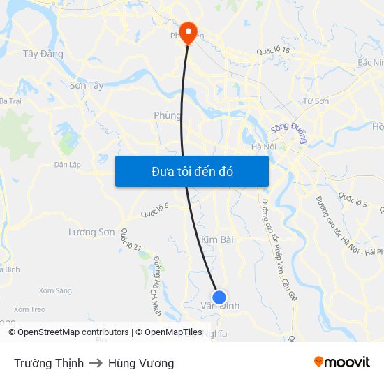 Trường Thịnh to Hùng Vương map