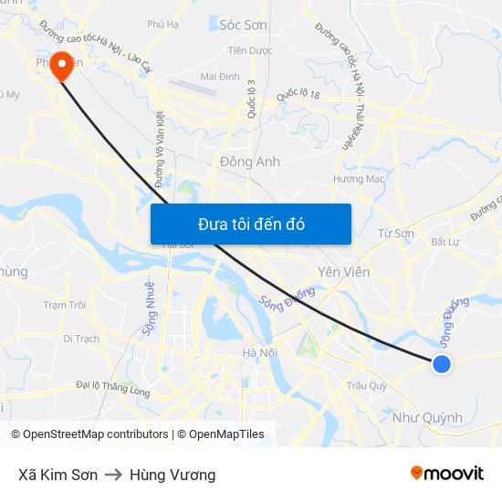 Xã Kim Sơn to Hùng Vương map