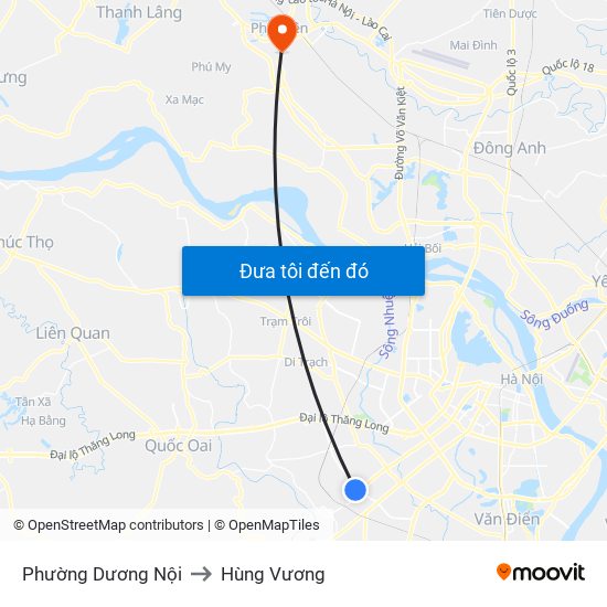 Phường Dương Nội to Hùng Vương map