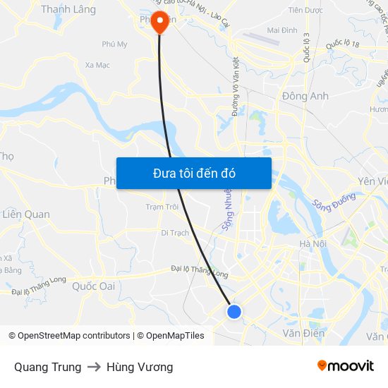 Quang Trung to Hùng Vương map