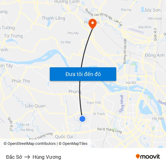 Đắc Sở to Hùng Vương map