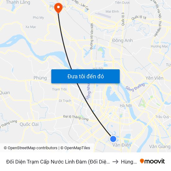 Đối Diện Trạm Cấp Nước Linh Đàm (Đối Diện Chung Cư Hh1c) - Nguyễn Hữu Thọ to Hùng Vương map