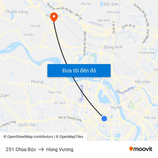 251 Chùa Bộc to Hùng Vương map