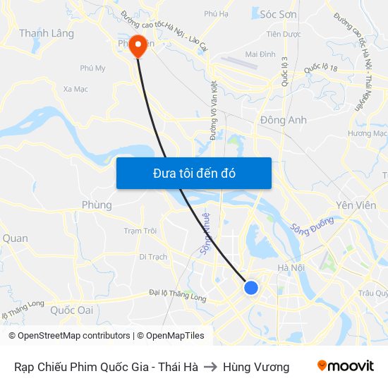 Rạp Chiếu Phim Quốc Gia - Thái Hà to Hùng Vương map