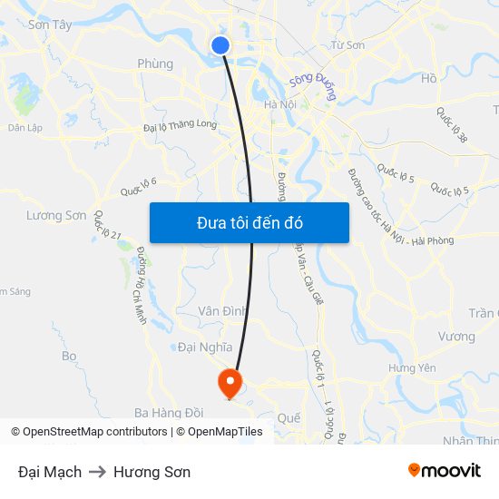 Đại Mạch to Hương Sơn map