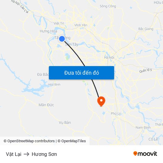 Vật Lại to Hương Sơn map