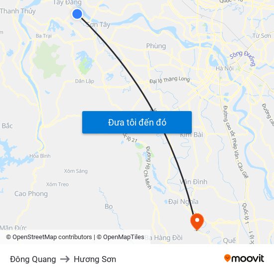 Đông Quang to Hương Sơn map