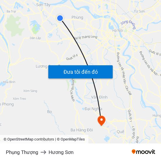 Phụng Thượng to Hương Sơn map
