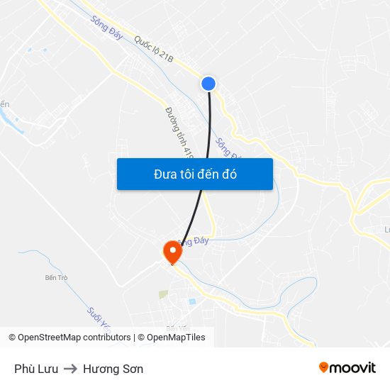 Phù Lưu to Hương Sơn map