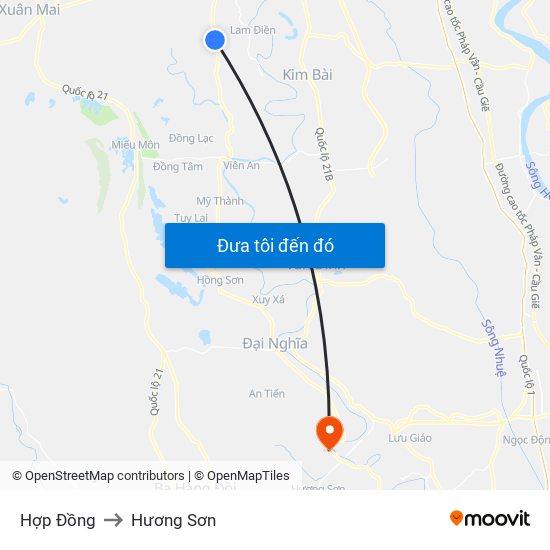 Hợp Đồng to Hương Sơn map