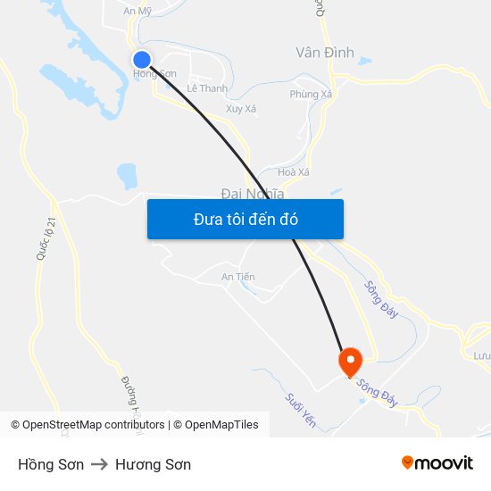 Hồng Sơn to Hương Sơn map