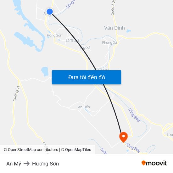 An Mỹ to Hương Sơn map