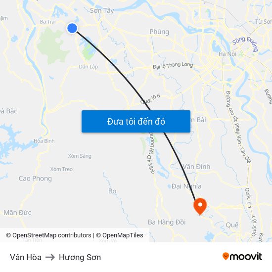Vân Hòa to Hương Sơn map