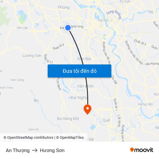 An Thượng to Hương Sơn map