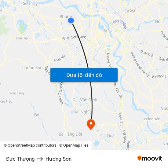 Đức Thượng to Hương Sơn map