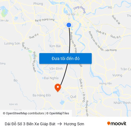 Dải Đỗ Số 3 Bến Xe Giáp Bát to Hương Sơn map