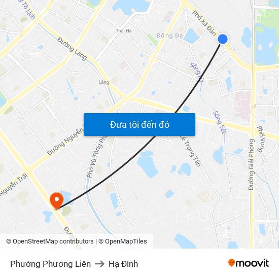 Phường Phương Liên to Hạ Đình map