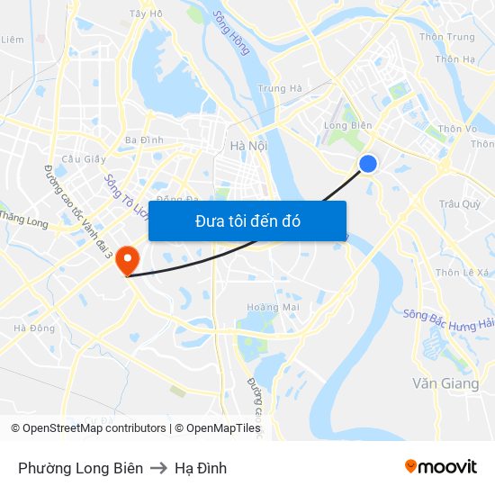 Phường Long Biên to Hạ Đình map