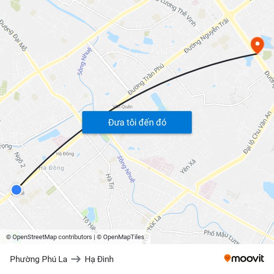 Phường Phú La to Hạ Đình map