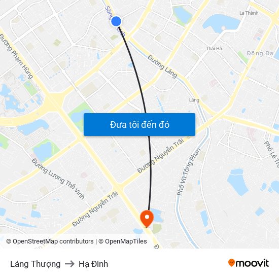 Láng Thượng to Hạ Đình map