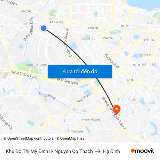 Khu Đô Thị Mỹ Đình Ii- Nguyễn Cơ Thạch to Hạ Đình map