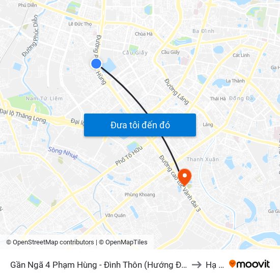 Gần Ngã 4 Phạm Hùng - Đình Thôn (Hướng Đi Khuất Duy Tiến)-Cột Sau to Hạ Đình map